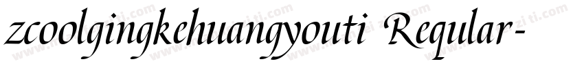 zcoolgingkehuangyouti Reqular字体转换